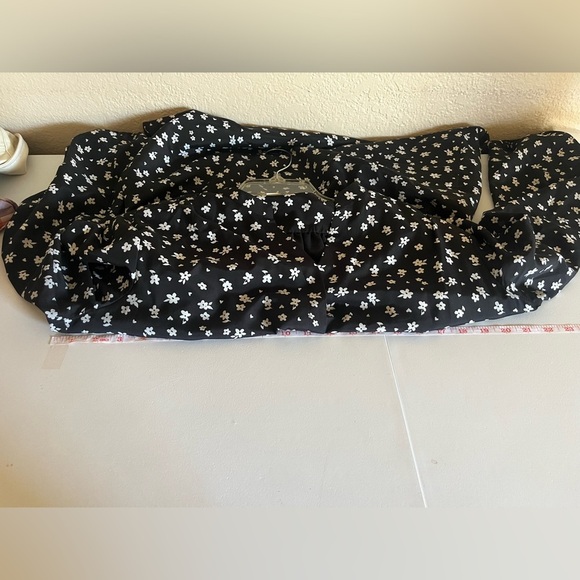 Fall dress, office wear, size large, drawstring waist. Long sleeve midi length - Picture 7 of 14